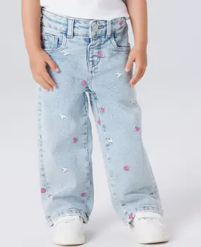 Name It 13250733 NMFROSE WIDE EMB JEANS 2633-FR NOOS Turquoise Name It 13250733 NMFROSE WIDE EMB JEANS 2633-FR NOOS Turquoise