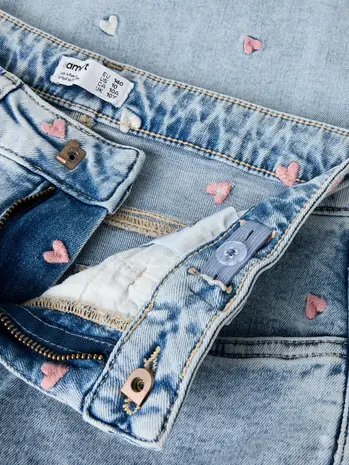 Name It 13243099 NKFROSE WIDE EMB JEANS 2010-FR NOOS Turquoise Name It 13243099 NKFROSE WIDE EMB JEANS 2010-FR NOOS Turquoise