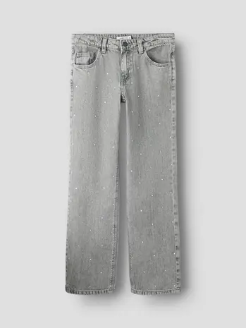 Name It straight fit jeans grey – jeans met strass details Name It straight fit jeans grey – jeans met strass details
