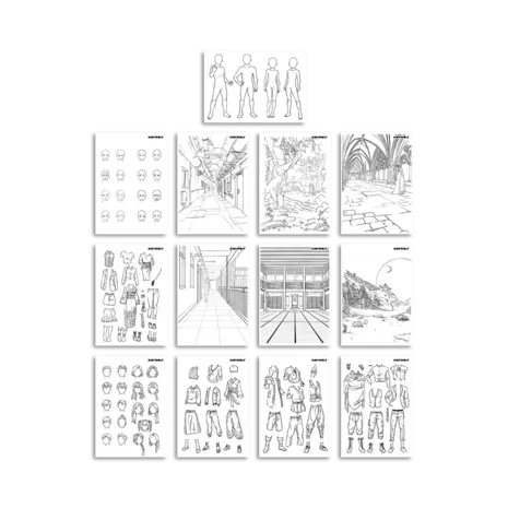 Kidywolf Kidydraw Pro Manga lichtgevende tablet blauw