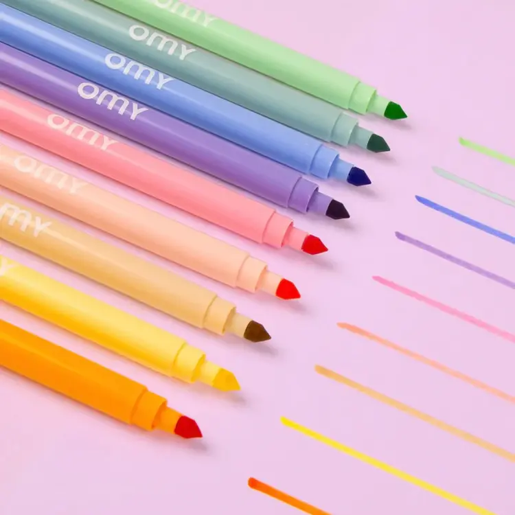 OMY dubbelzijdige stiften pastelkleuren – 9 stuks