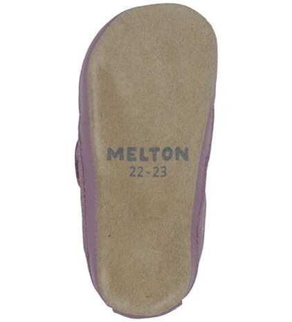 MP Denmark zachte leren babyslofjes muis in heather mauve