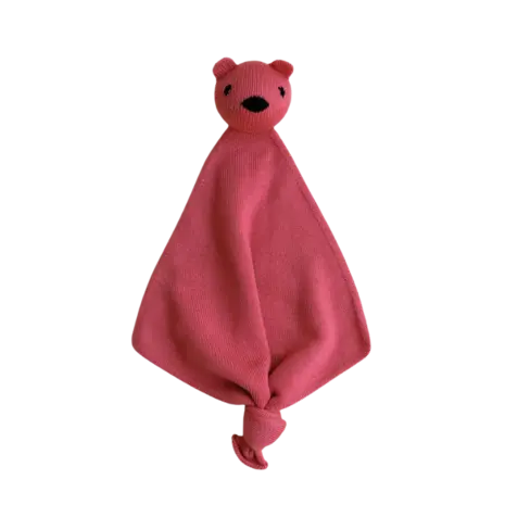 Hvid teddy tokki lollipop - merinowollen knuffeldoekje