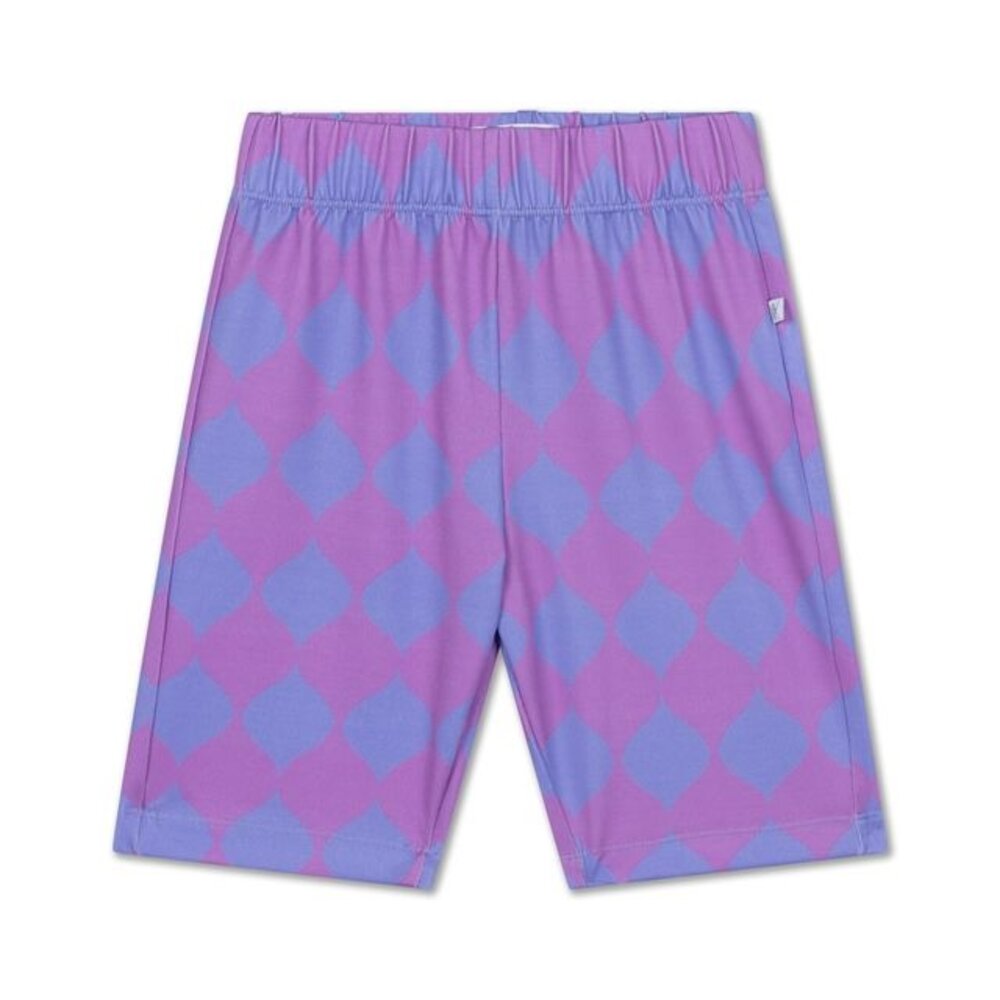 Repose 61. biker short soft harlequin - stretchy short met ruitjes print Repose 61. biker short soft harlequin - stretchy short met ruitjes print