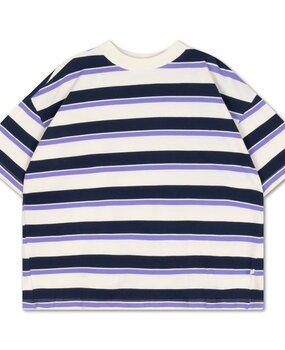 Repose 56. Boxy tee cream teal glacier stripe Repose 56. Boxy tee cream teal glacier stripe