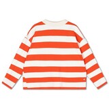 Repose 25. Boxy sweater flame red block stripe