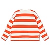 Repose 25. boxy sweater flame red block stripe