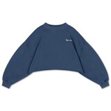 Repose 21. Crop heart sweater deep sea blue