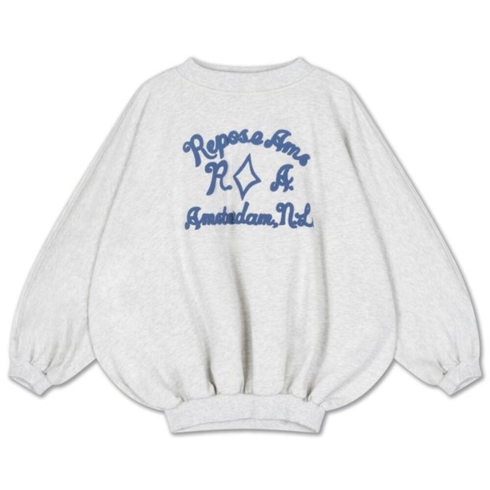 Repose grijze sweater met print en batwing mouwen