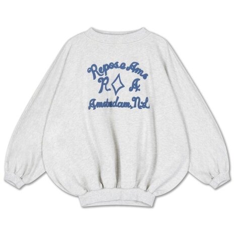 Repose grijze sweater met print en batwing mouwen