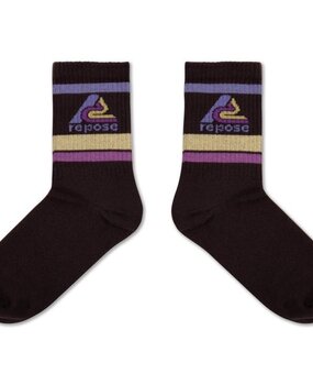 Repose 81. Sporty socks midnight teal logo Repose 81. Sporty socks midnight teal logo