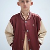 Repose 1. baseball jacket cherrywood color block
