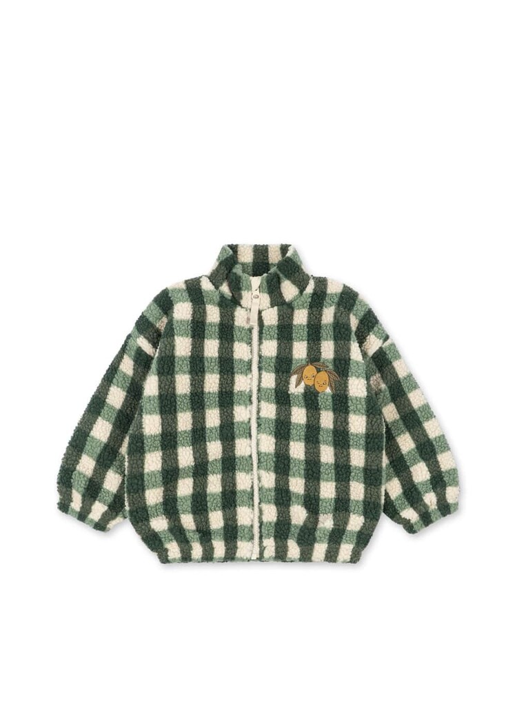Konges Slojd Jody teddy jas met groene ruiten