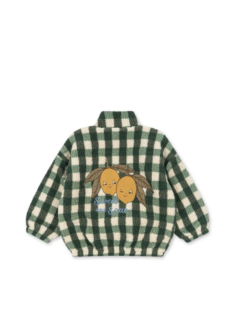 Konges Slojd Jody teddy jas met groene ruiten