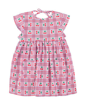 Piupiuchick Short dress | lilac w/ cherries allover Piupiuchick Short dress | lilac w/ cherries allover