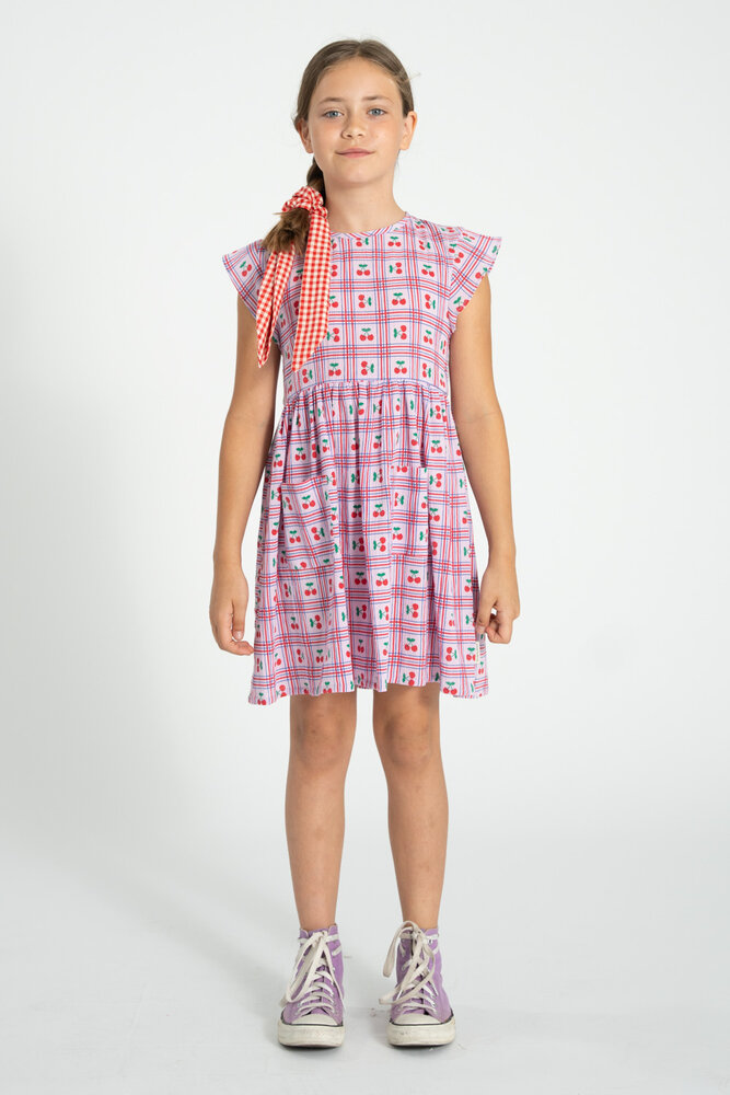 Piupiuchick zomerse jurk met all-over kersenprint