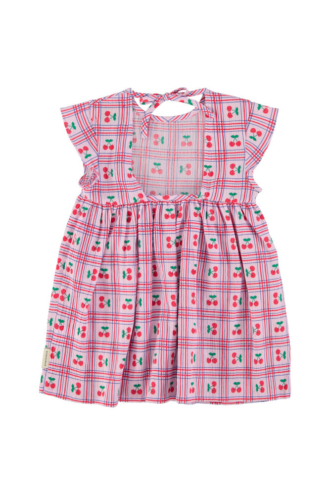 Piupiuchick Short dress | lilac w/ cherries allover