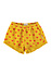 Shorts w/ fringes | mustard w/ red hearts allover