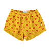 Piupiuchick Shorts w/ fringes | mustard w/ red hearts allover