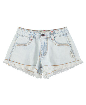 Piupiuchick Shorts w/ fringes | washed light blue denim Piupiuchick Shorts w/ fringes | washed light blue denim