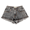 Piupiuchick grijs/zwarte denim short met rafels