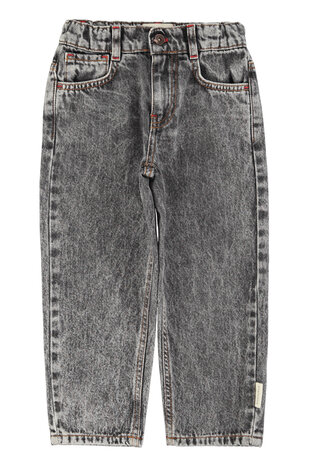 Piupiuchick unisex spijkerbroek grijs washed black denim