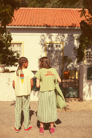 Piupiuchick T’shirt | light olive w/ cherry print