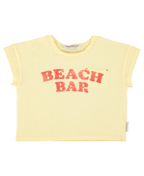 Piupiuchick T’shirt | light yellow w/ "beach bar" print Piupiuchick T’shirt | light yellow w/ "beach bar" print