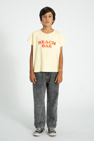 Piupiuchick geel t-shirt met print beach bar