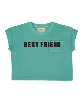 Piupiuchick T’shirt | turquoise w/ "best friend" print Piupiuchick T’shirt | turquoise w/ "best friend" print