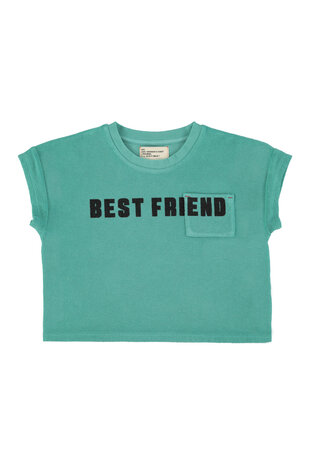 Piupiuchick turquoise t-shirt "best friend" Piupiuchick turquoise t-shirt "best friend"