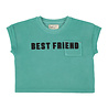 Piupiuchick T’shirt | turquoise w/ "best friend" print