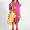 Piupiuchick T-shirt dress | fuchsia w/ ice cream print
