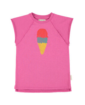 Piupiuchick T-shirt dress | fuchsia w/ ice cream print Piupiuchick T-shirt dress | fuchsia w/ ice cream print