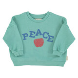 Piupiuchick Sweatshirt | turquoise w/ "peace" print