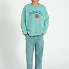 Piupiuchick Sweatshirt | turquoise w/ "peace" print