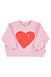 Sweatshirt | lilac w/ red heart print