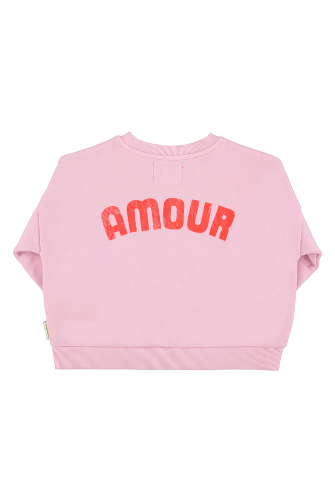 Piupiuchick Sweatshirt | lilac w/ red heart print