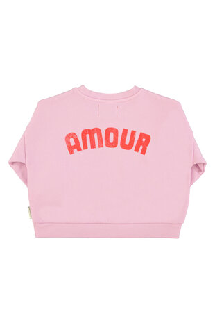 Piupiuchick Sweatshirt | lilac w/ red heart print