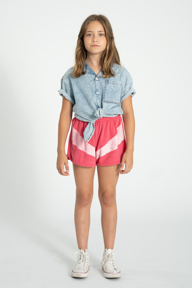 Piupiuchick roze short met strepen
