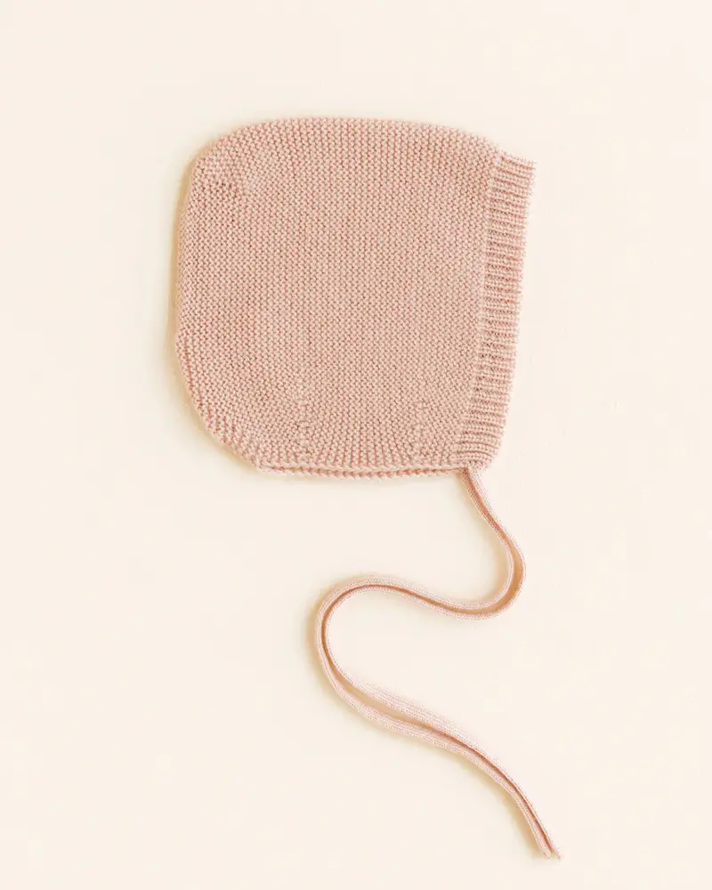 Hvid Bonnet NEWBORN - Apricot