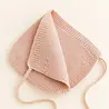 Hvid Bonnet NEWBORN - Apricot