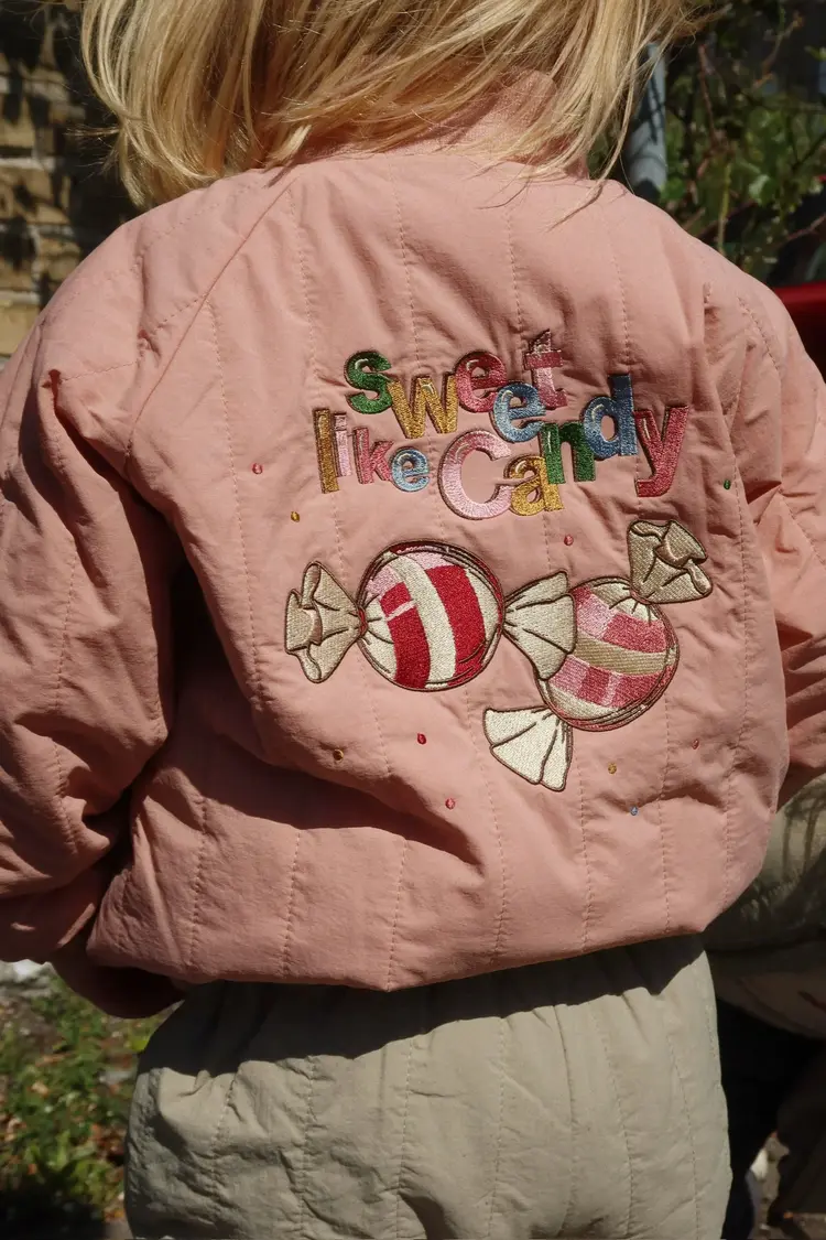 Konges Slojd Juno roze bomberjas Cameo Brown Candy