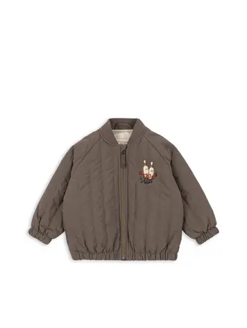 Konges Slojd Juno Bomber Jacket Walnut Strike A Pose
