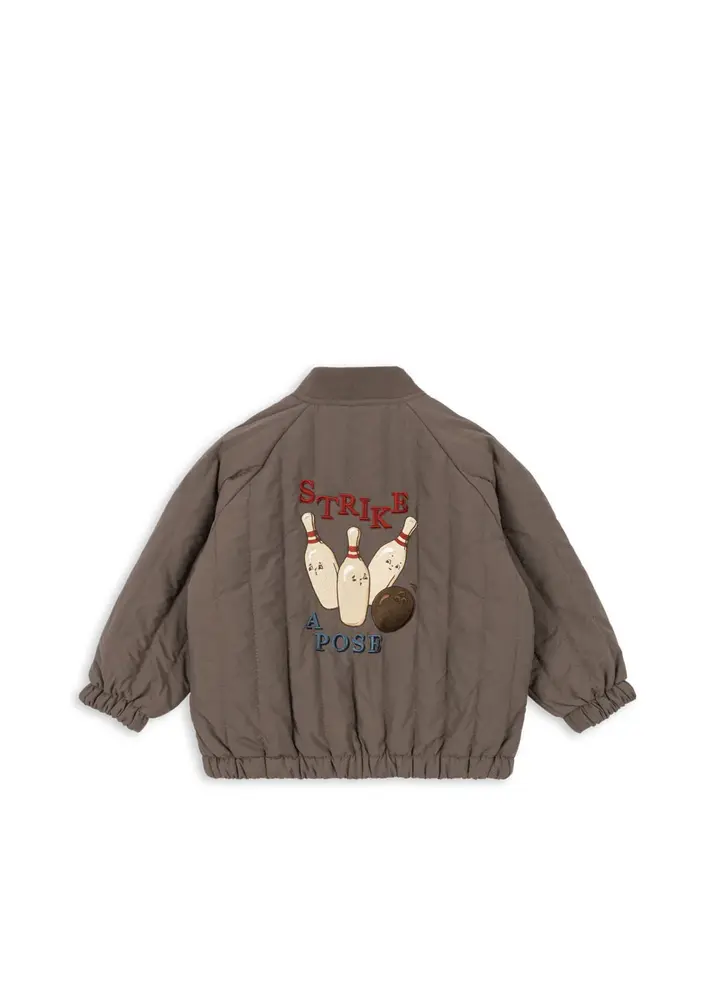 Konges Slojd Juno Bomber Jacket Walnut Strike A Pose