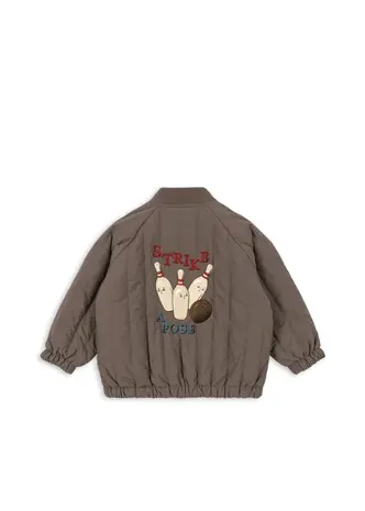 Konges Slojd Juno Bomber Jacket Walnut Strike A Pose