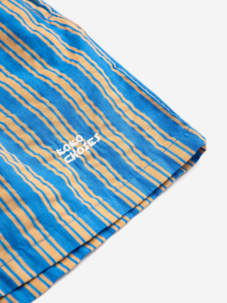 Bobo Choses korte broek met strepen New Hairline denim bermuda shorts