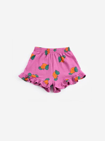 Bobo Choses Tangerine all over ruffled shorts - korte broek