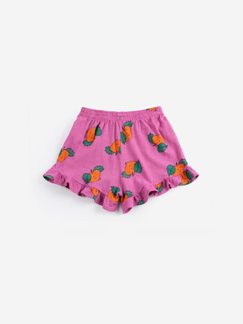 Bobo Choses Tangerine all over ruffled shorts - korte broek