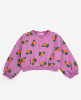 Bobo Choses Tangerine all over cropped sweatshirt